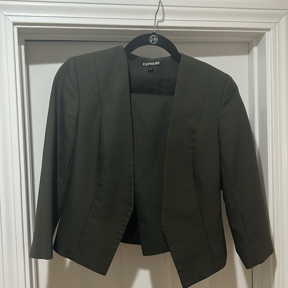 Olive Skirt Suit set